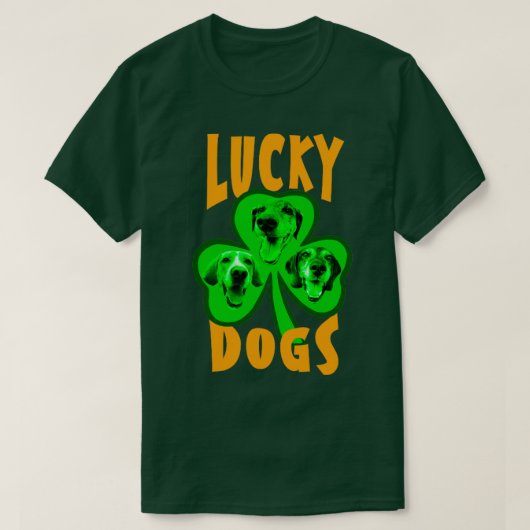 Glückliche Hunde T-Shirt (Design vorne)