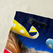 Glückliche Hundeparty-Tröten Strandtuch (Beispiel)