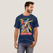Glückliche Hundeparty-Tröten T-Shirt (Vorne ganz)