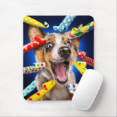 Glückliche Hundeparty-Tut-Bläser Mousepad (Mit Mouse)