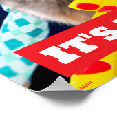 Glückliche Hundeparty-Tutgeräusche Poster (Ecke)