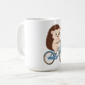 Glückliche Igel-Fahrt Kaffeetasse (Vorderseite Links)