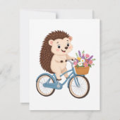 Glückliche Igel-Fahrt Mitteilungskarte (Rückseite)