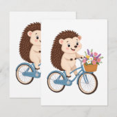Glückliche Igel-Fahrt Mitteilungskarte (Vorne/Hinten)