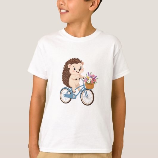 Glückliche Igel-Fahrt T-Shirt (Vorderseite)