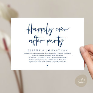 Glückliche Immer Nach Der Party Moderne Hochzeitsf Einladung