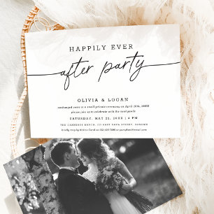 Glückliche Immer Nach Der Party-Skript Hochzeit El Einladung