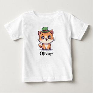 Glückliche irische Ingwerkatze Baby T-shirt