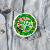 Glückliche irische Katze! Button (Beispiel)