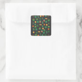 Glückliche irische Mustersymbole, heiliger Patrick Quadratischer Aufkleber (Tasche)