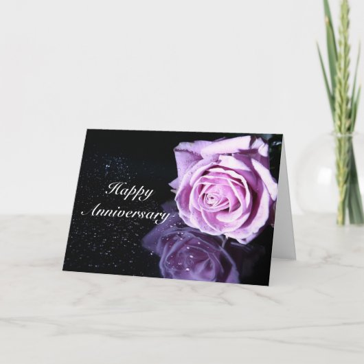 Glückliche Jahrestags-Rose Karte (Vorderseite)