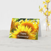 Glückliche Jahrestags-Sonnenblume-Grußkarte Karte (Gelbe Blume)