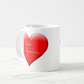 Glückliche Jahrestags-Tasse Kaffeetasse (Vorderseite Links)