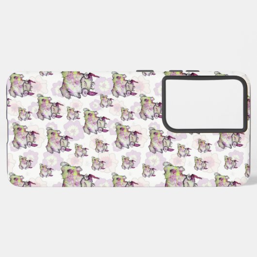 Glückliche Joggen magische Monsterkreatur Samsung Galaxy Hülle (Linke Seite)