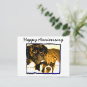 Glückliche Jubiläumsgrusskarte Postkarte (Stehend Vorderseite)