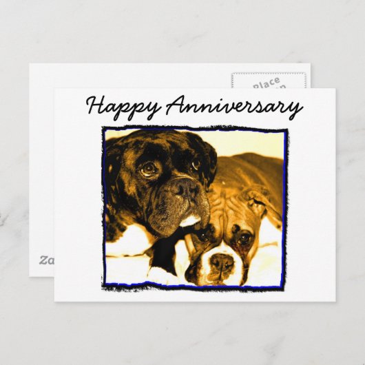 Glückliche Jubiläumsgrusskarte Postkarte (Vorne/Hinten)