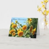 Glückliche Jubiläumsgrusskarte Sonnenblumen Karte (Gelbe Blume)