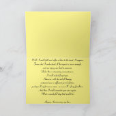 Glückliche Jubiläumskarte - rote Rose lustig Karte (Innenseite)