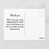 Glückliche Jubiläumspostkarte Postkarte (Rückseite)