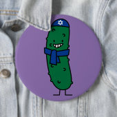 Glückliche jüdische Essiggurken-Essiggurken Button (Beispiel)