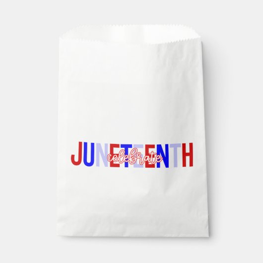 glückliche Juneteenth African feiert Flagge Geschenktütchen (Vorderseite)