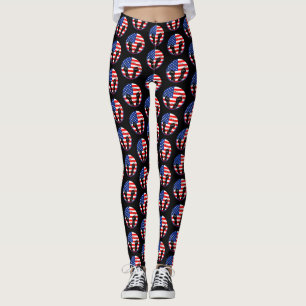 glückliche Juneteenth-Amerikanische-Flagge-Legging Leggings