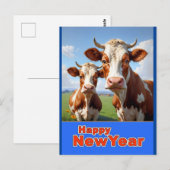 glückliche Jungkühe Postkarte (Vorne/Hinten)