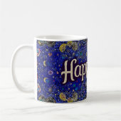 Glückliche Kaffeetasse – Lebendiger Mandala-Stil  (Links)