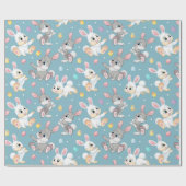 Glückliche Kaninchen  Geschenkpapier (Flach)