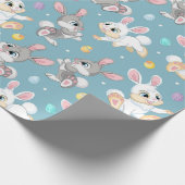 Glückliche Kaninchen  Geschenkpapier (Ecke)