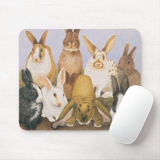 Glückliche Kaninchen Mousepad (Mit Mouse)