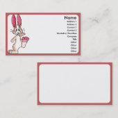 Glückliche Kaninchen-Visitenkarte Visitenkarte (Vorne/Hinten)