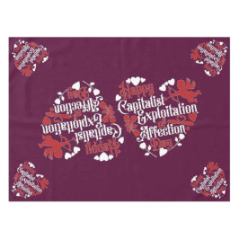 Glückliche kapitalistische Ausbeutung des Tages de Tischdecke