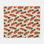 Glückliche Karotten Fleecedecke (Vorderseite (Horizontal))