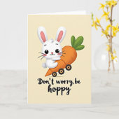 Glückliche Karottenfahrt Freund Karte (Gelbe Blume)