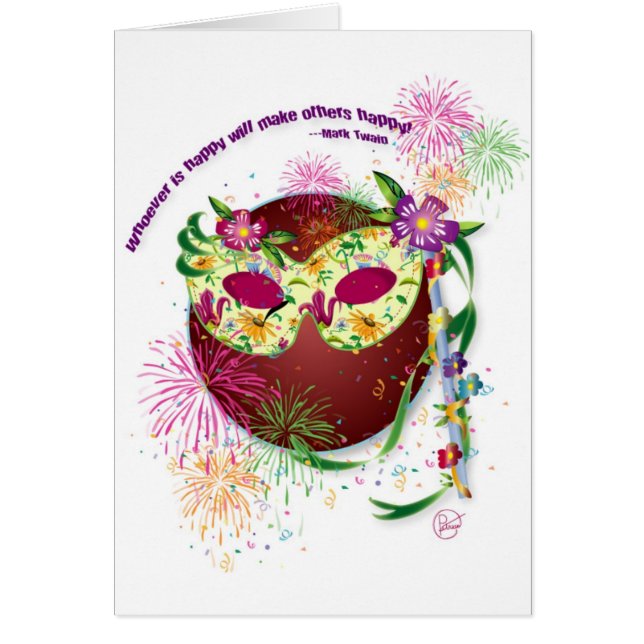 Glückliche Karte (Vorne)