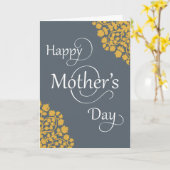 Glückliche Karte der Mutter Tagesmit Blumenakzent (Gelbe Blume)