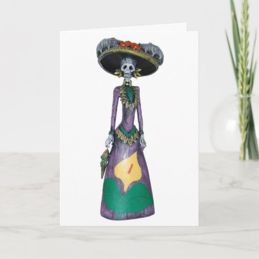 Glückliche Karte Halloweens Catrina (Vorderseite)