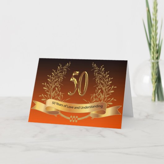 Glückliche Karten zum 50. Hochzeitstag (Vorderseite)