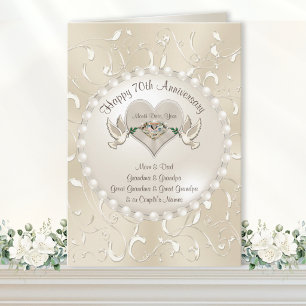 Glückliche Karten zum 70. Hochzeitstag für Eltern