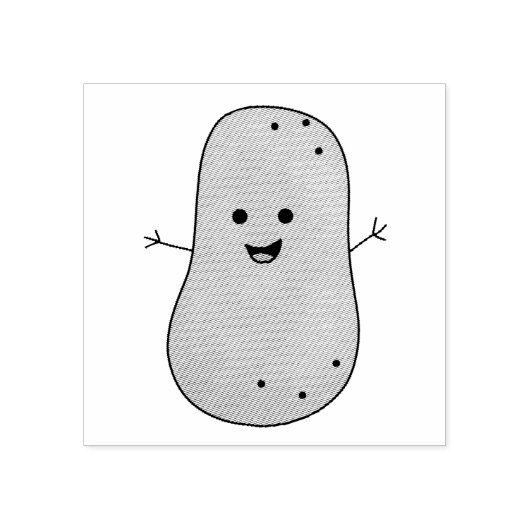 Glückliche Kartoffel Gummistempel (Prägung)