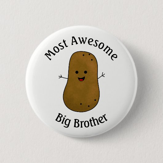Glückliche Kartoffel Most Awesome großer Bruder Button (Vorderseite)