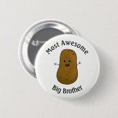 Glückliche Kartoffel Most Awesome großer Bruder Button (Vorne & Hinten)