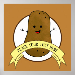 Glückliche Kartoffel Personalisiert Poster