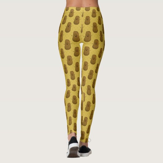 Glückliche Kartoffeln Leggings (Rückseite)