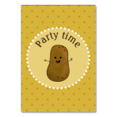 Glückliche Kartoffelparty-Zeit Tischnummer (Rückseite)