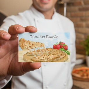 Glückliche Käsige Pizza Geburtstag Visitenkarte