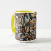 Glückliche Kätzchen Foto Collage, Tasse (Vorderseite Links)