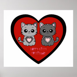 GLÜCKLICHE KATZE 1 POSTER