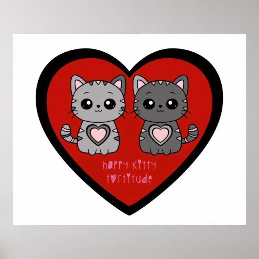 GLÜCKLICHE KATZE 1 POSTER (Vorne)